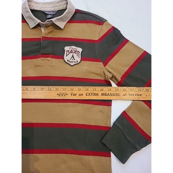 Vintage Eddie Bauer Shirt Mens Sm Stripe Classic Rugby Sailing Y2K Seattle - Picture 7 of 7